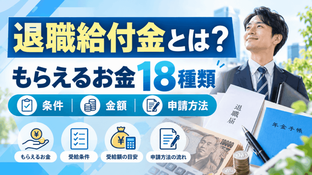 退職給付金とは？もらえるお金18種類の条件・金額・申請方法